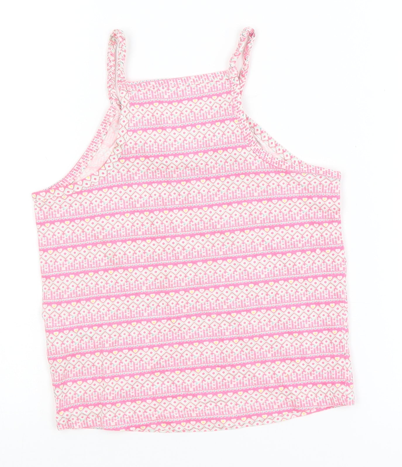 Young Dimension Girls Pink Geometric  Camisole Tank Size 4-5 Years