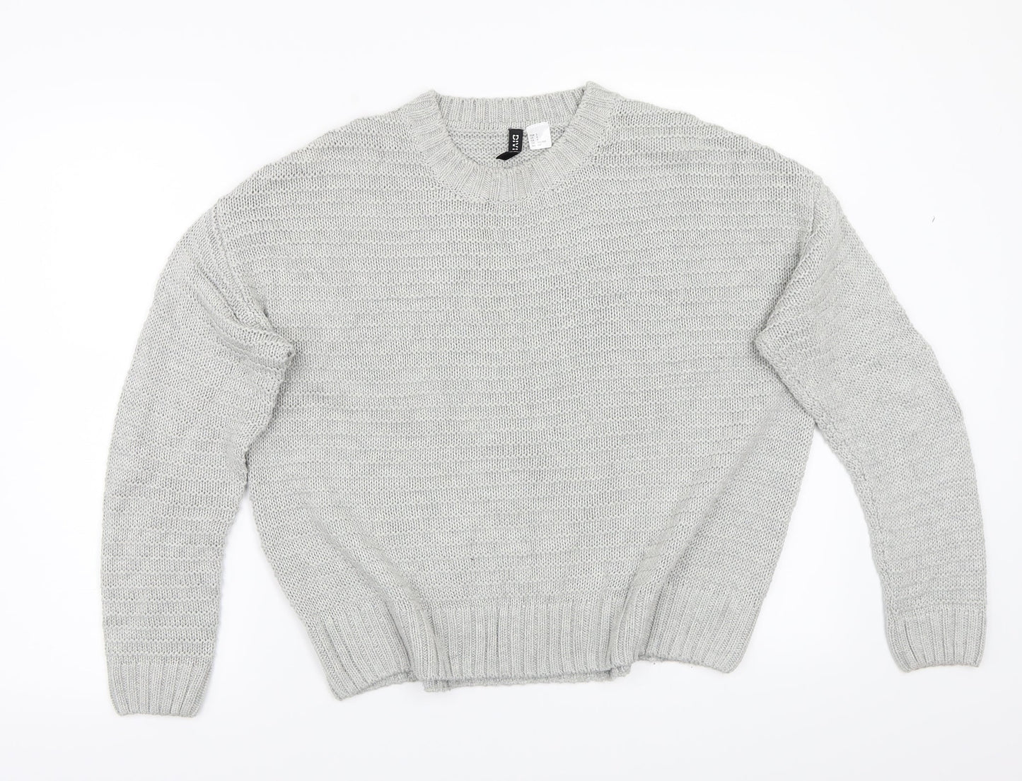 H&M Womens Grey   Pullover Jumper Size S