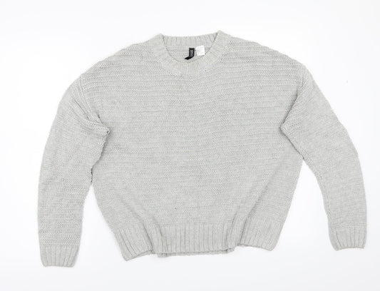 H&M Womens Grey   Pullover Jumper Size S
