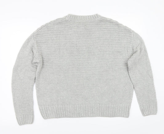 H&M Womens Grey   Pullover Jumper Size S