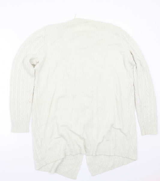 South Womens White   Cardigan Jumper Size 14