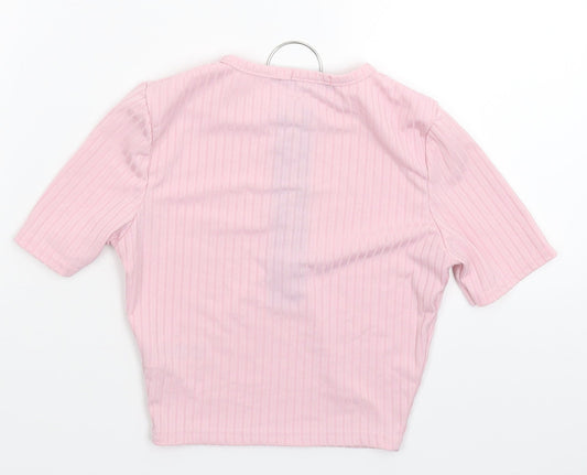 PRETTYLITTLETHING Womens Pink   Basic T-Shirt Size 4