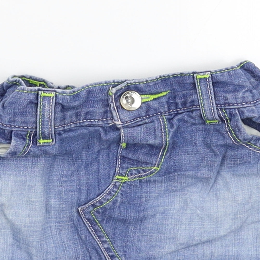 Marks and Spencer Girls Blue  Denim A-Line Skirt Size 2 Years