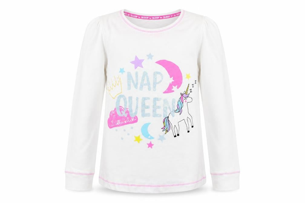 TU Girls White Solid  Top Pyjama Top Size 10-11 Years