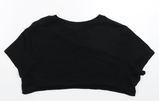 Divided Womens Black   Cropped T-Shirt Size M