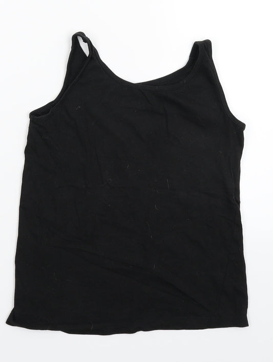 Primark Girls Black   Basic Tank Size 10-11 Years