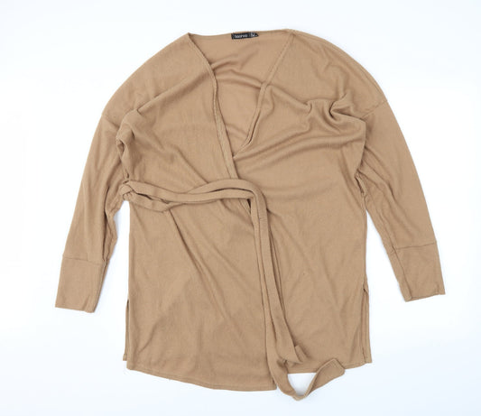 bohoo Womens Brown   Wrap Jumper Size 16