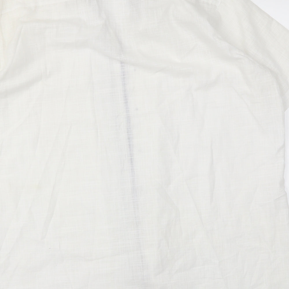 Preworn Mens White    Button-Up Size L