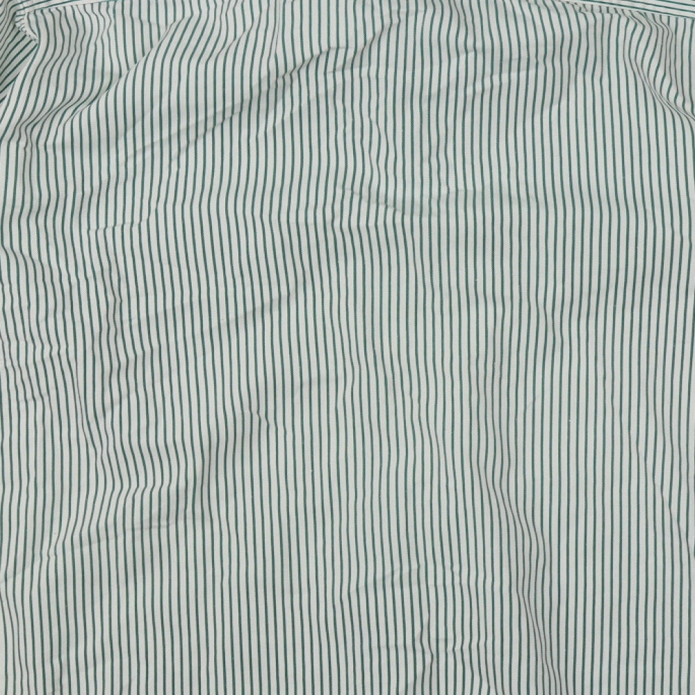 INL Womens Green Striped  Basic Button-Up Size 12