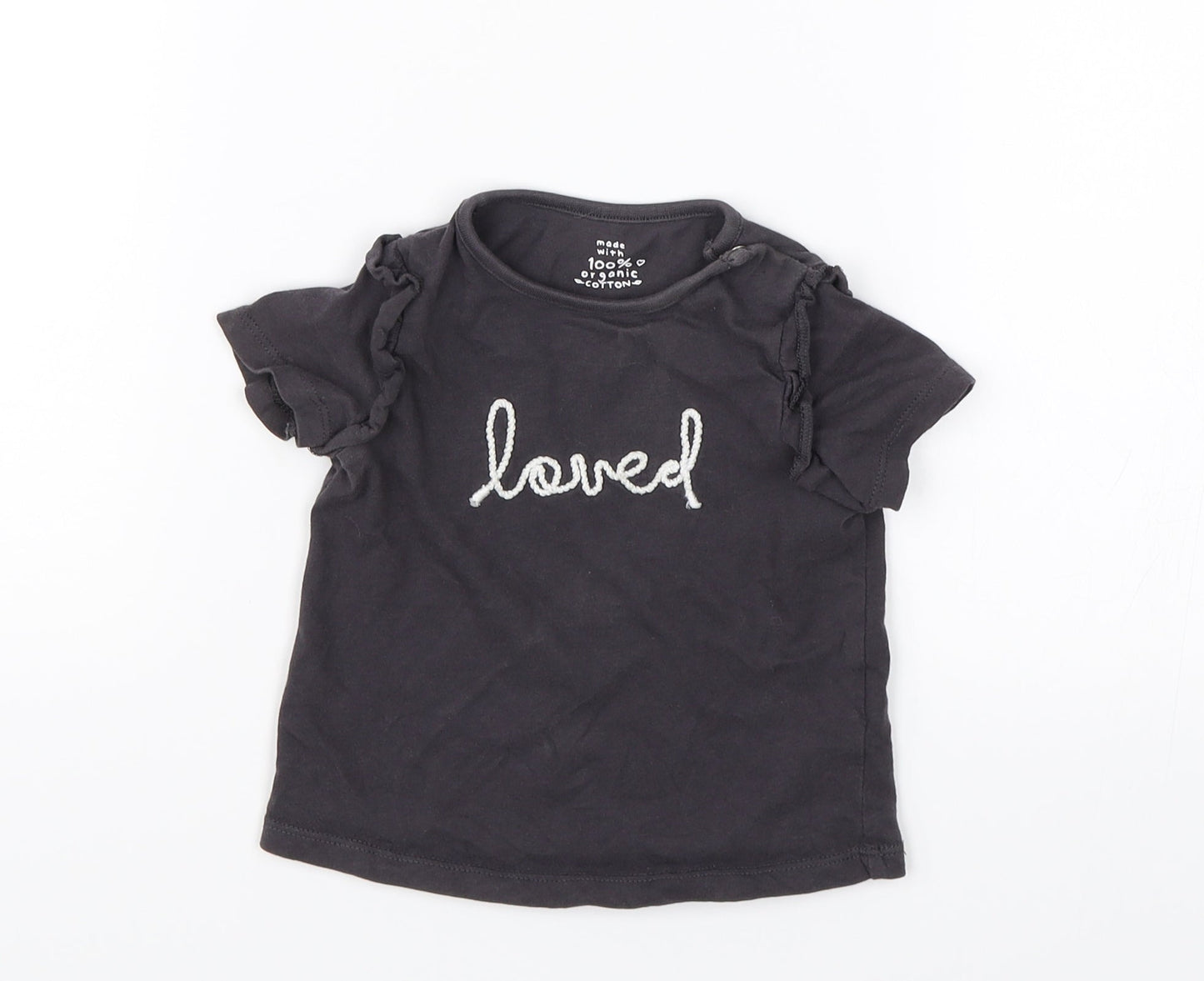 Fred & Flo Baby Blue   Basic T-Shirt Size 6-9 Months  - Loved