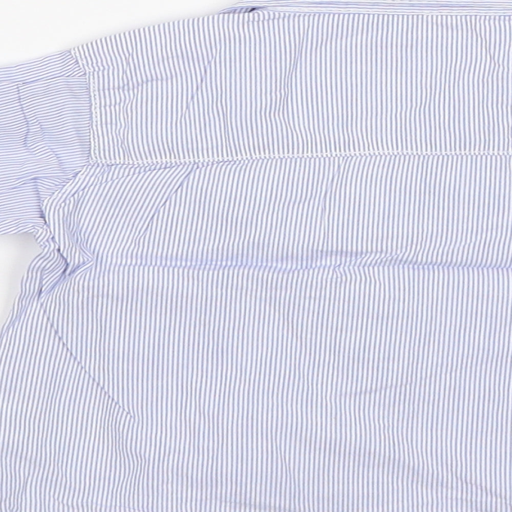 mamas & papas Baby Blue Striped  Basic Button-Up Size 0-3 Months