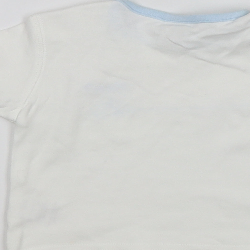 NEXT Baby White   Basic T-Shirt Size 0-3 Months  - Car