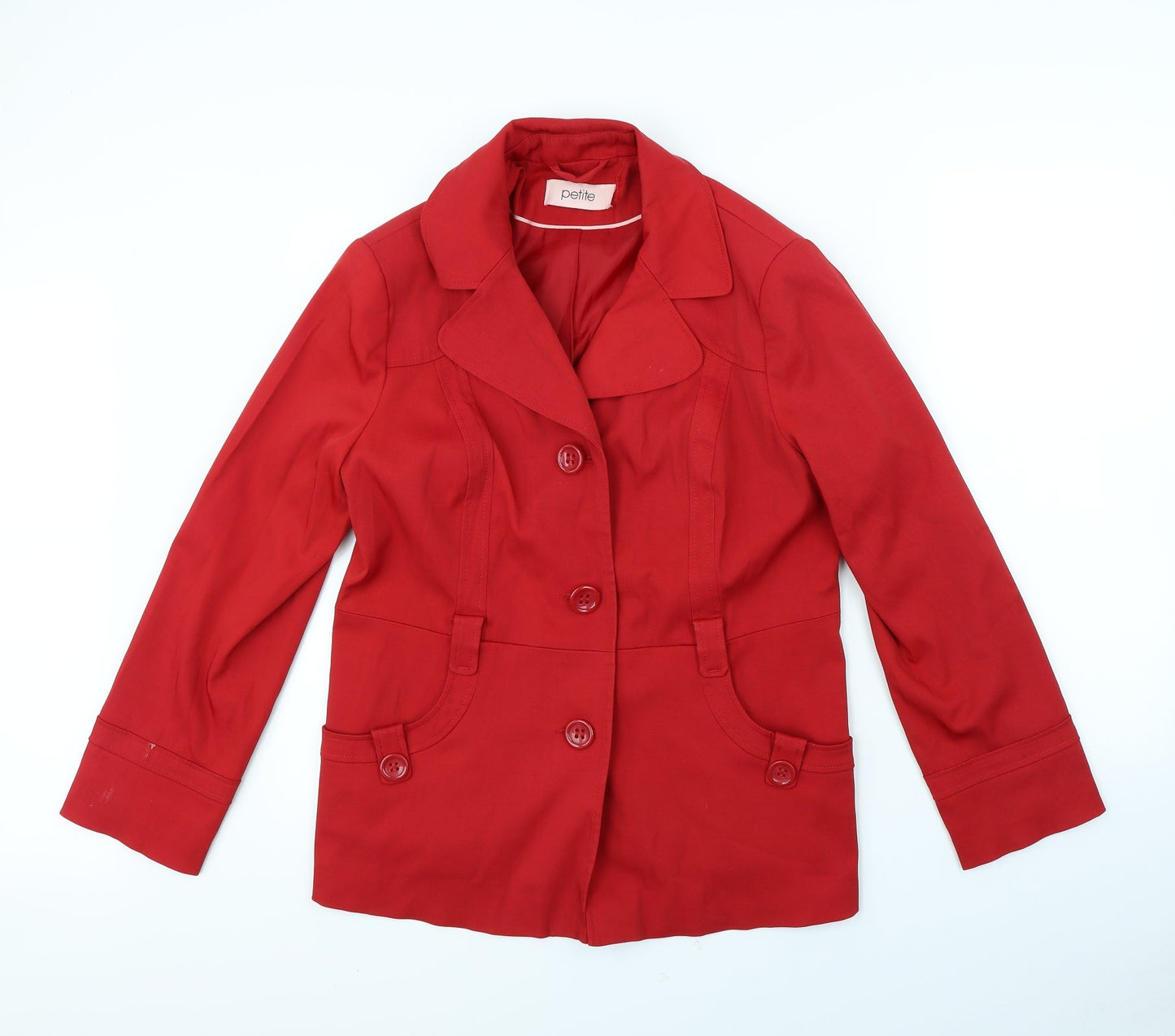 BHS Womens Red   Overcoat Coat Size 16