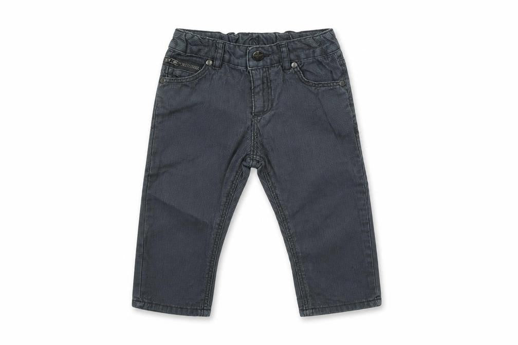 Front view of H&M boys’ blue capri trousers, size 9, months
