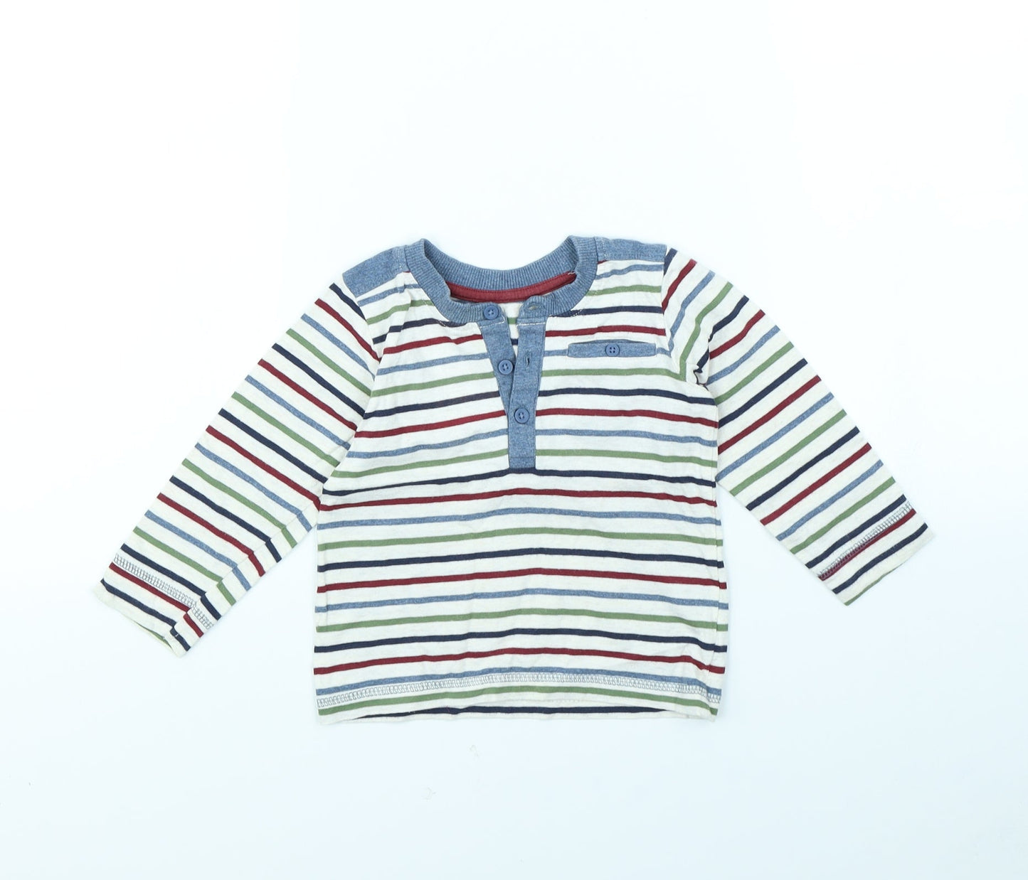 George Boys Multicoloured Striped  Basic T-Shirt Size 12 Months