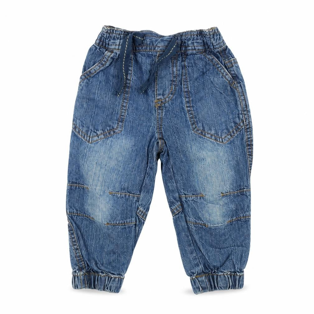 Front view of Rebel Baby Blue Cargo Trousers, size 9, Months