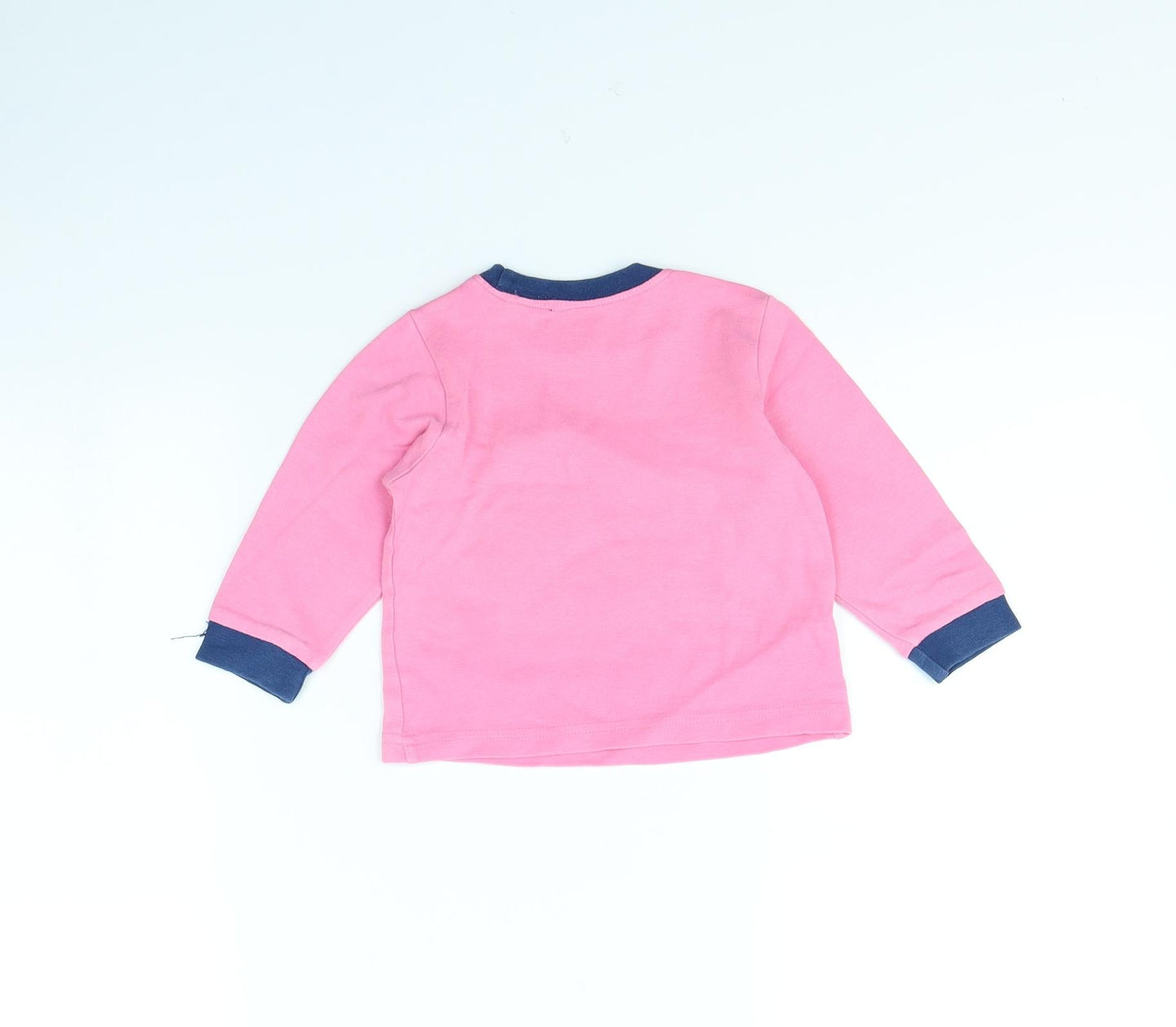 Nutmeg Girls Pink   Basic T-Shirt Size 9-12 Months  - Owl