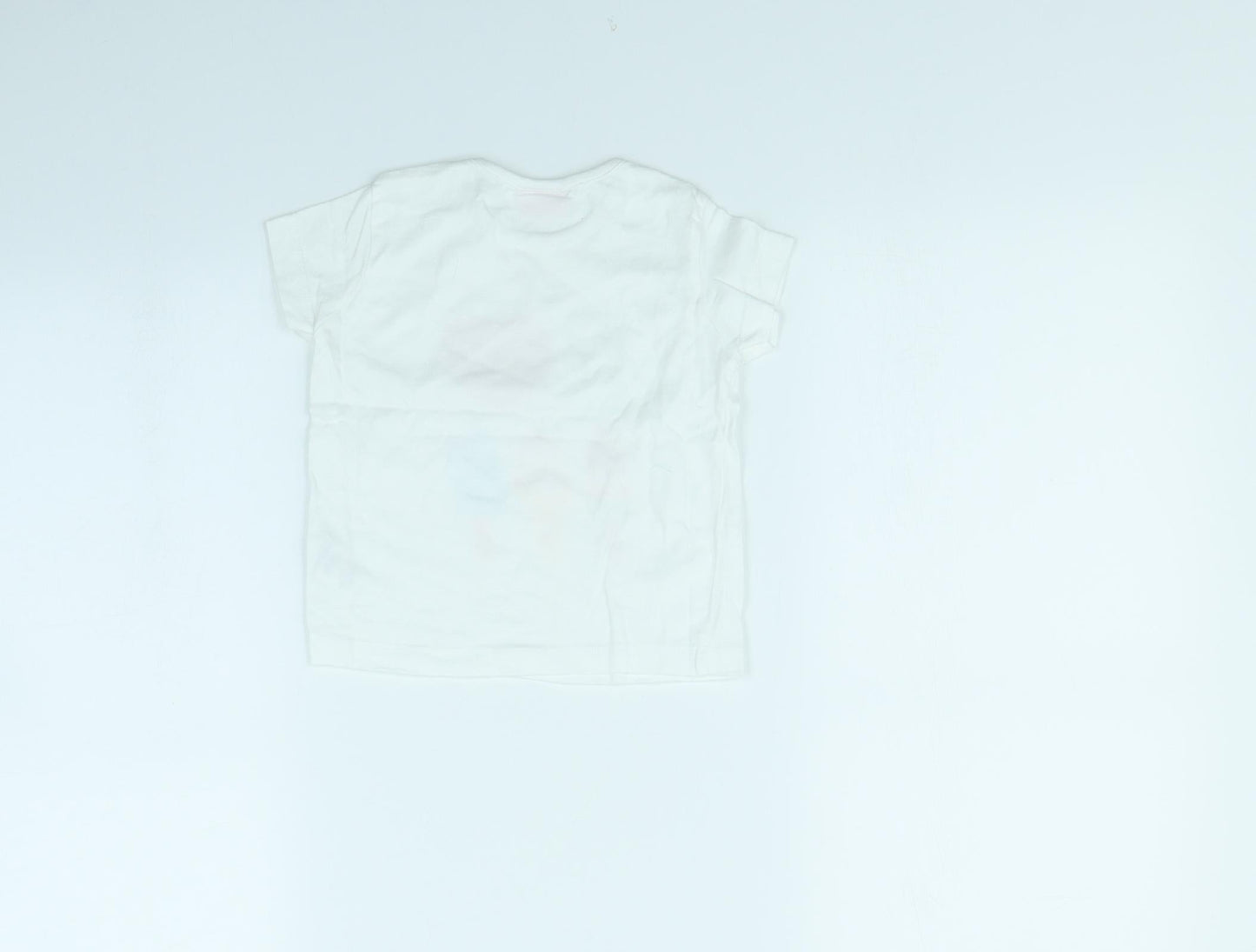 Cherokee Girls White   Basic T-Shirt Size 18-24 Months  - Ice Cream