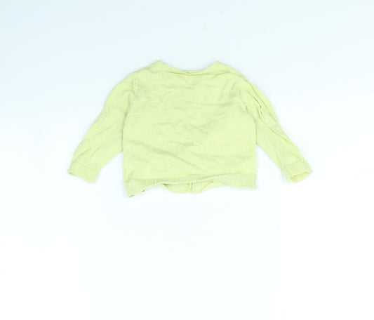 Mothercare Girls Green   Cardigan Jumper Size 3-6 Months
