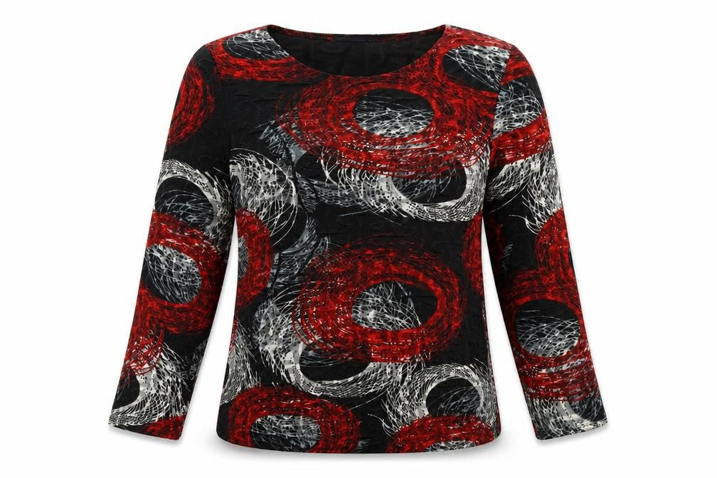 Front view of Saloos women’s black jumper, size UK 12
