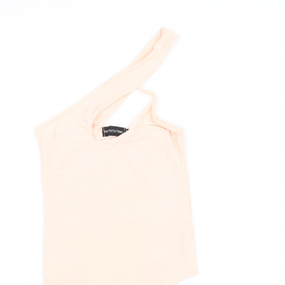 PRETTYLITTLETHING Womens Pink   Basic T-Shirt Size 6