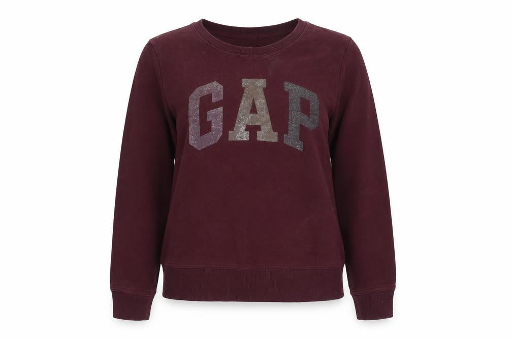 Front view of Gap women’s purple jumper, size M