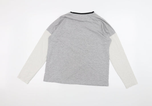 Preworn Girls Grey   Basic T-Shirt Size 15 Years  - this girl loves sleep