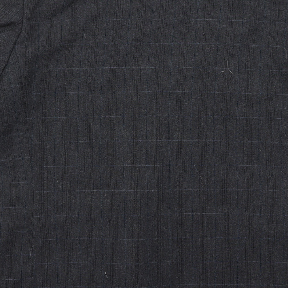 Burton Mens Black Striped  Overcoat Coat Size L