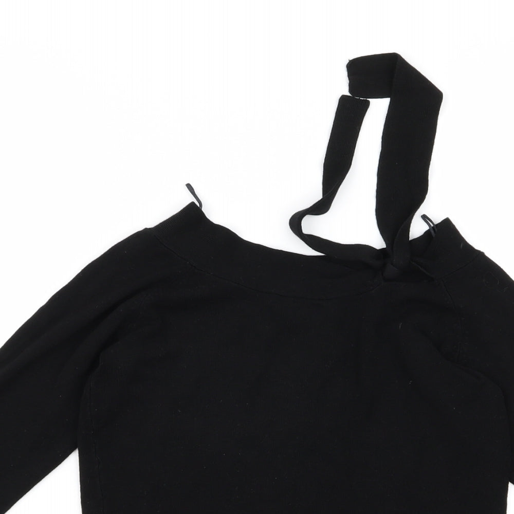 selet Womens Black   Basic T-Shirt Size 10  - v