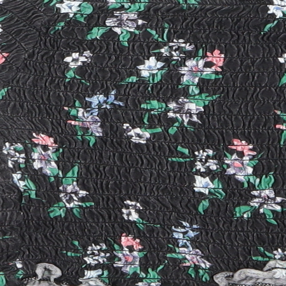 primrk Womens Black Floral  Basic Blouse Size 10