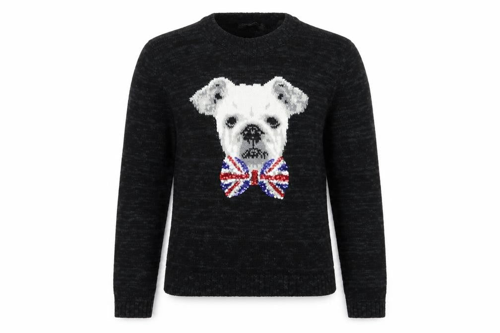 Front view of Atmosphere women’s black jumper, size UK 12