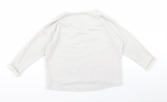 NEXT Girls Grey  Rayon Pullover Jumper Size M