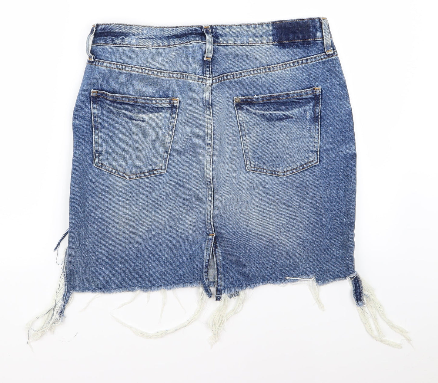 Preworn Womens Blue  Denim Straight & Pencil Set Size 40