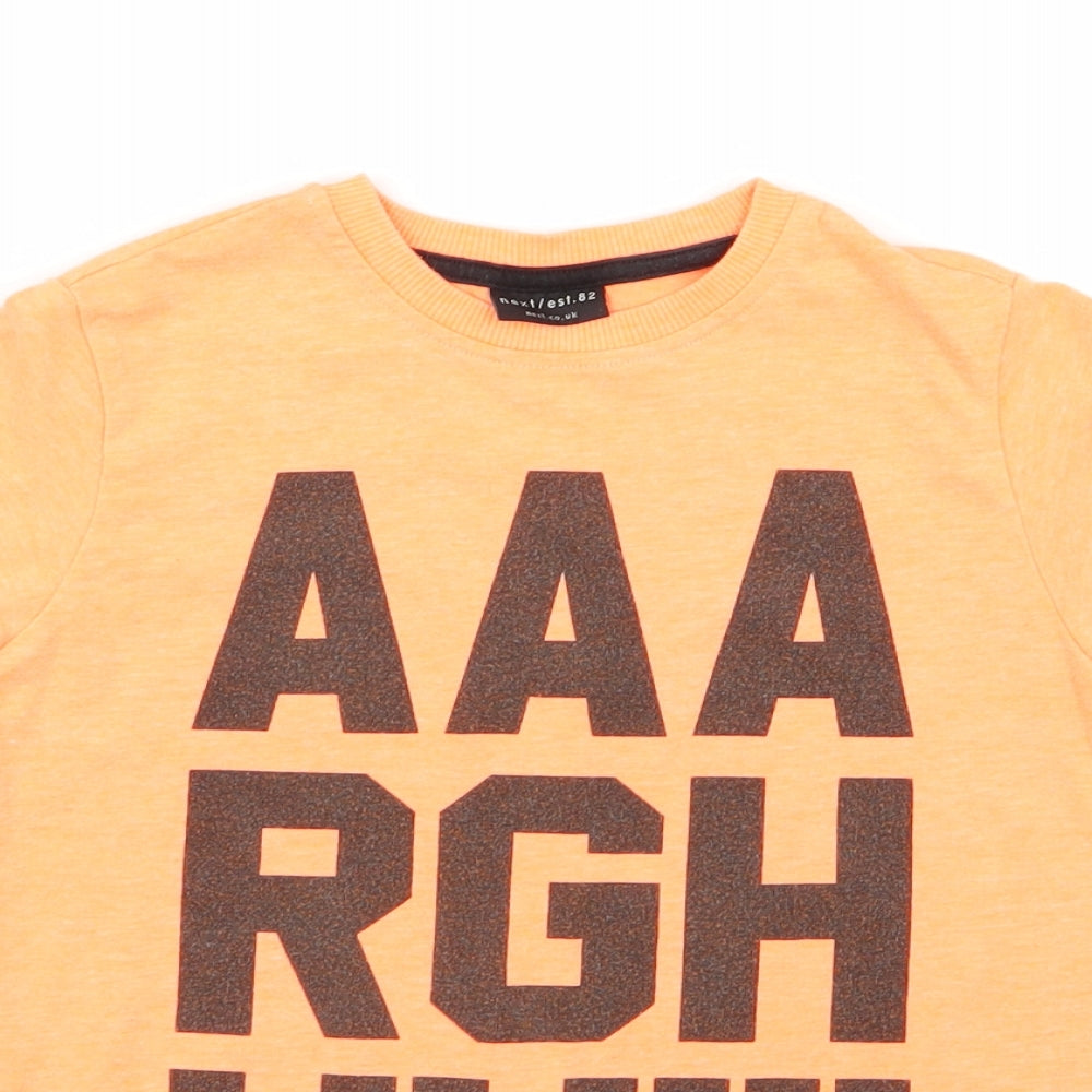 NEXT Boys Orange   Basic T-Shirt Size 6 Years