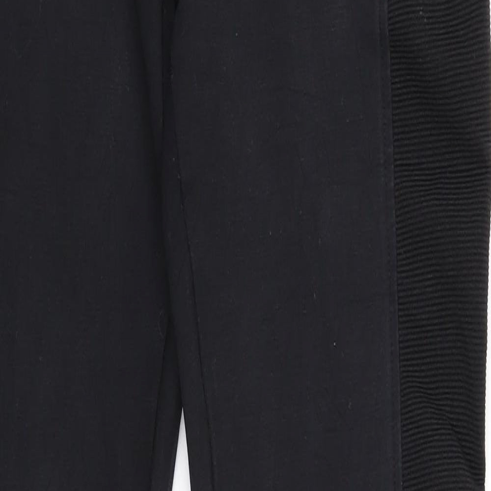 Preworn Womens Black Striped  Trousers  Size L L27 in