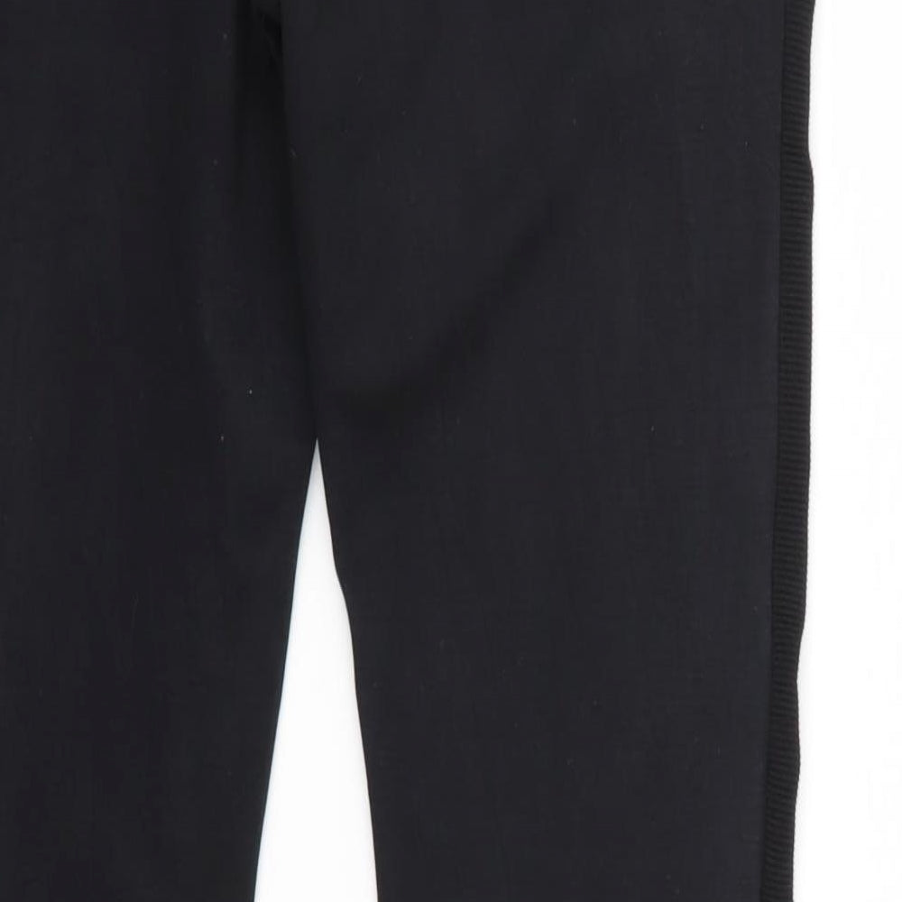 Preworn Womens Black Striped  Trousers  Size L L27 in