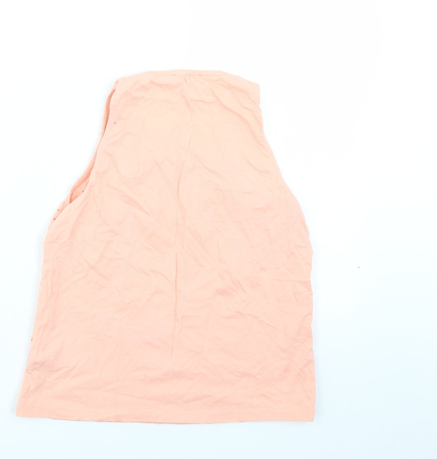 New Look Womens Orange Floral  Basic Tank Size 10