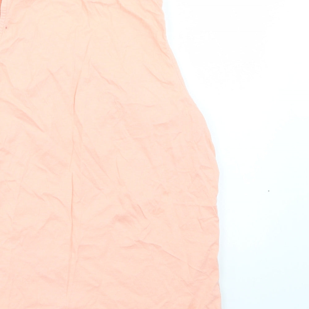 New Look Womens Orange Floral  Basic Tank Size 10