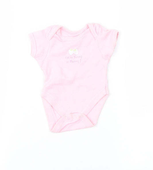 Preworn Girls Pink   Basic T-Shirt Size Newborn