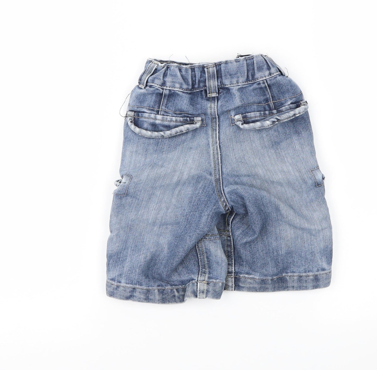 Denim & Co. Boys Blue  Denim Cargo Shorts Size 3-4 Years