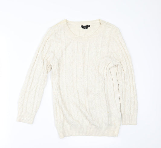 H&M Womens Ivory   Pullover Jumper Size XS