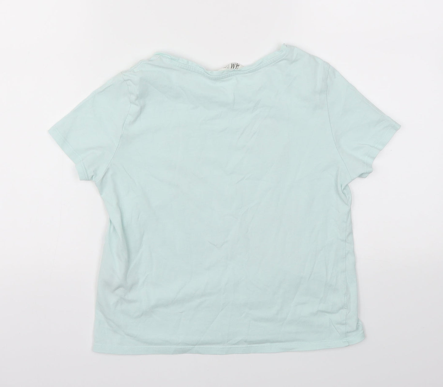 H&M Girls Blue Floral  Basic T-Shirt Size 11-12 Years