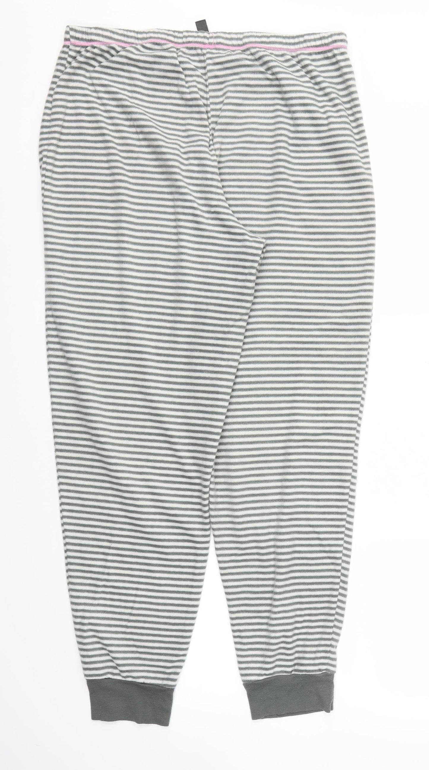 Preworn Womens Grey Striped  Trousers  Size 34 L28 in - Stretch waistband