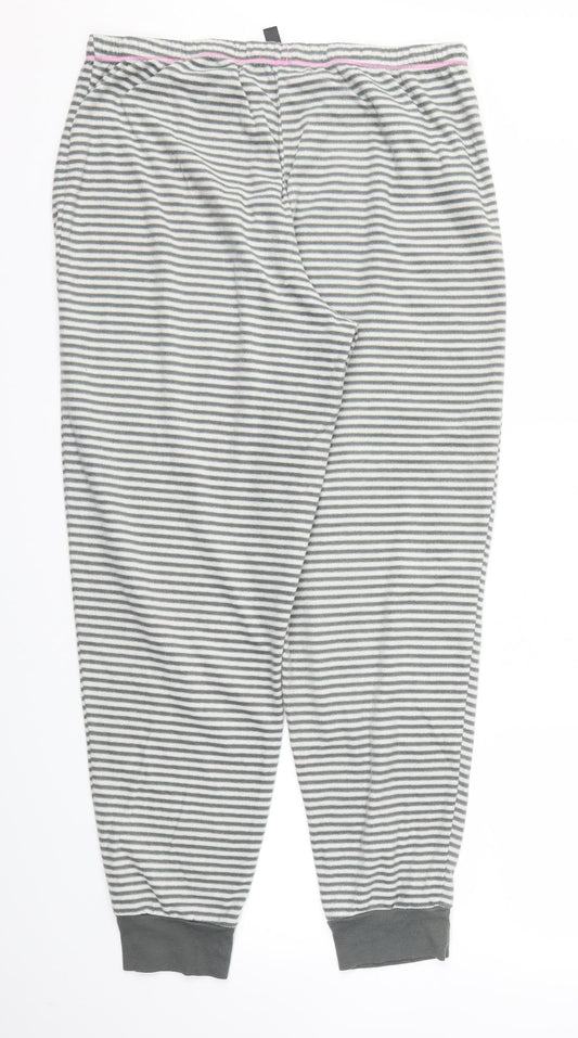 Preworn Womens Grey Striped  Trousers  Size 34 L28 in - Stretch waistband