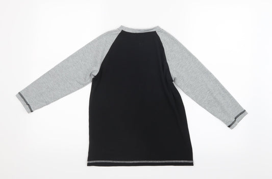PatPat Boys Black   Basic T-Shirt Size 8-9 Years