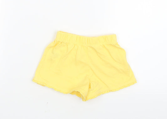 Mothercare Girls Yellow   Cropped Trousers Size 12-18 Months