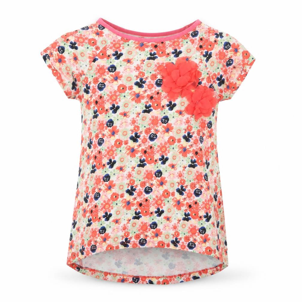 TU Girls Red Floral  Basic T-Shirt Size 6 Years