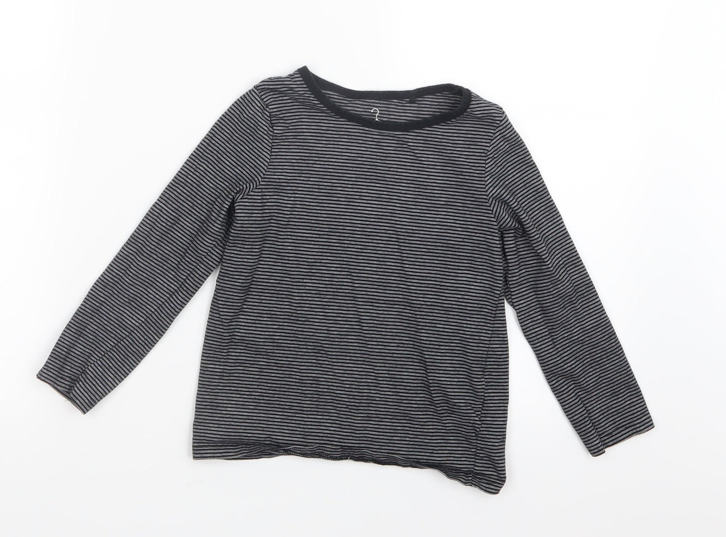 NEXT Boys Black Striped  Basic T-Shirt Size 5 Years