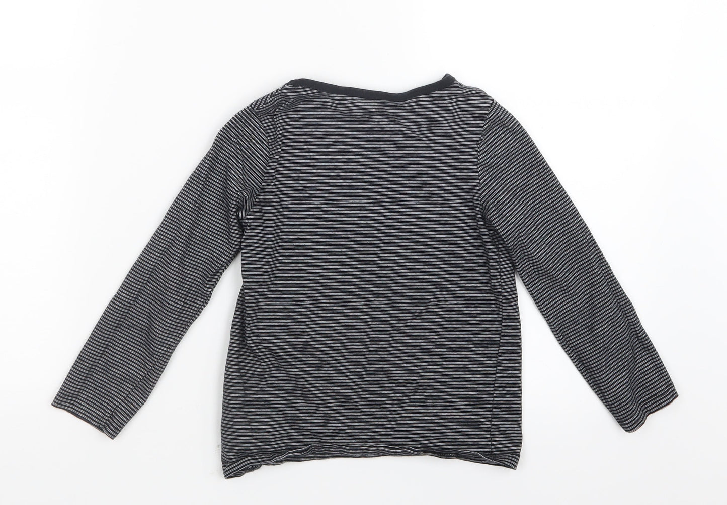 NEXT Boys Black Striped  Basic T-Shirt Size 5 Years