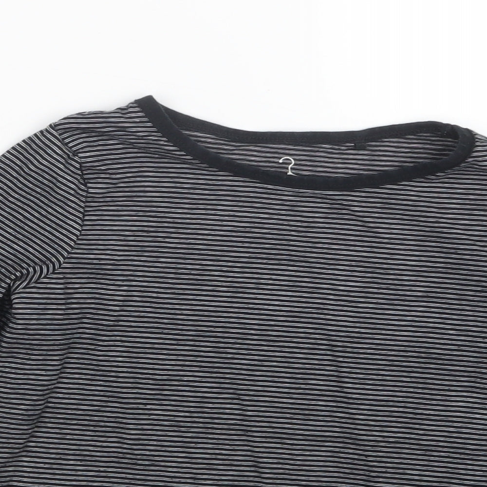NEXT Boys Black Striped  Basic T-Shirt Size 5 Years